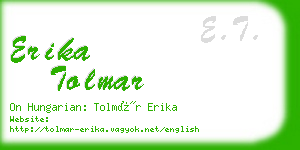 erika tolmar business card